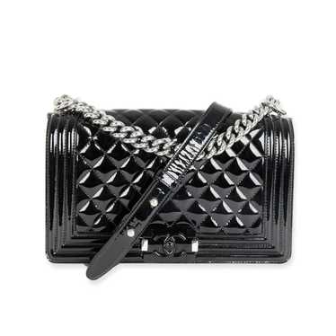 Chanel Chanel Black Patent Leather Quilted Old Me… - image 1