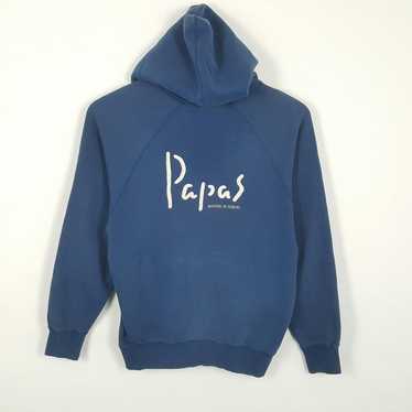 Papas MANIERE DE HEMING 両面 プリント ロゴ スウェット Vintage Japanese Brand Papas Big Logo Sweatshirt Papas