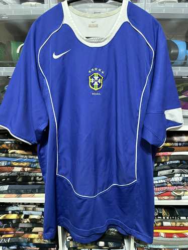 BRAZIL 2002 2004 AWAY FOOTBALL SHIRT SOCCER JERSEY NIKE sz XL MEN VINTAGE