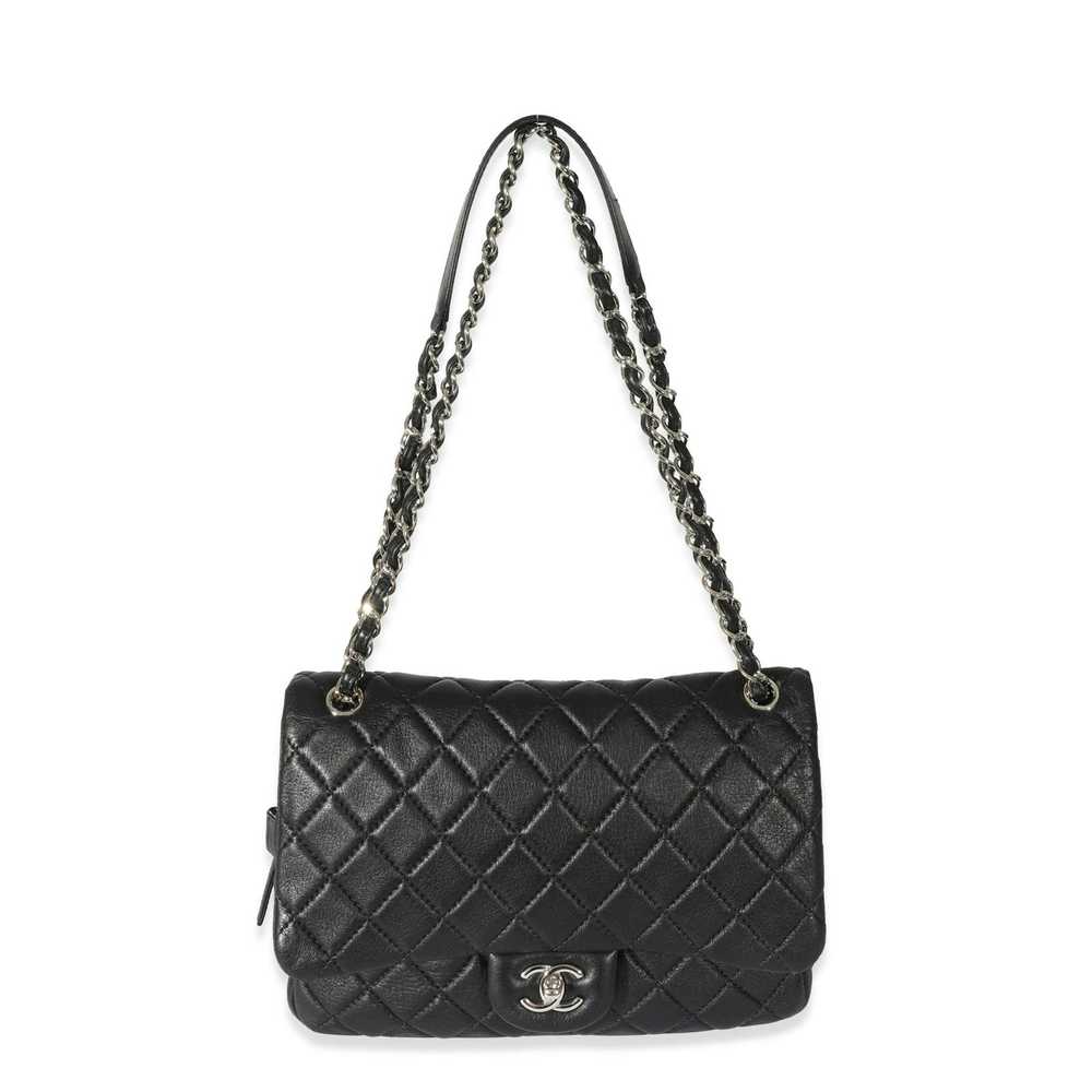 Chanel Chanel Black Leather Casual Journey Flap B… - image 4