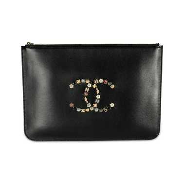 Chanel Chanel Black Lambskin Lucky Charms O Case - image 1