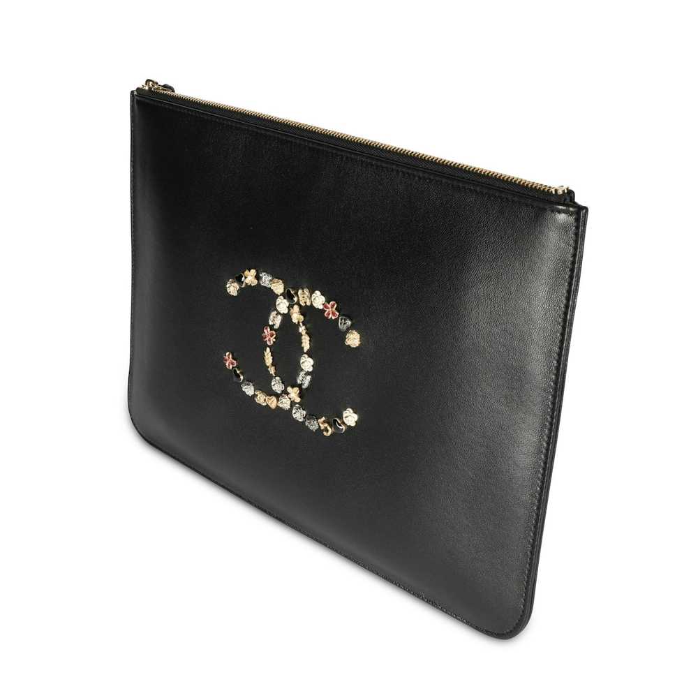 Chanel Chanel Black Lambskin Lucky Charms O Case - image 2