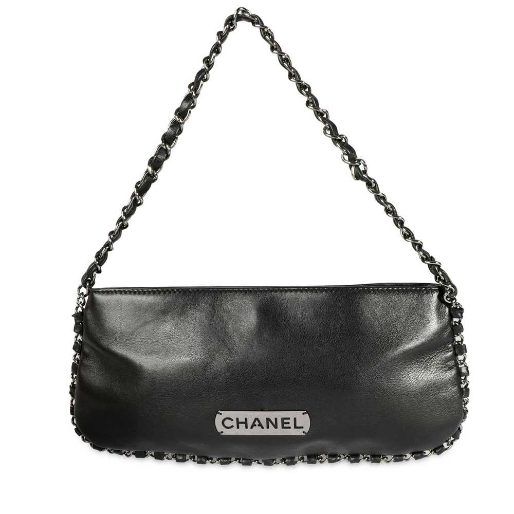 Chanel Chanel Black Lambskin Chain Pochette - image 1