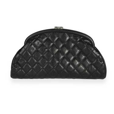 Chanel Chanel Black Caviar Quilted Timeless Clutch - image 1