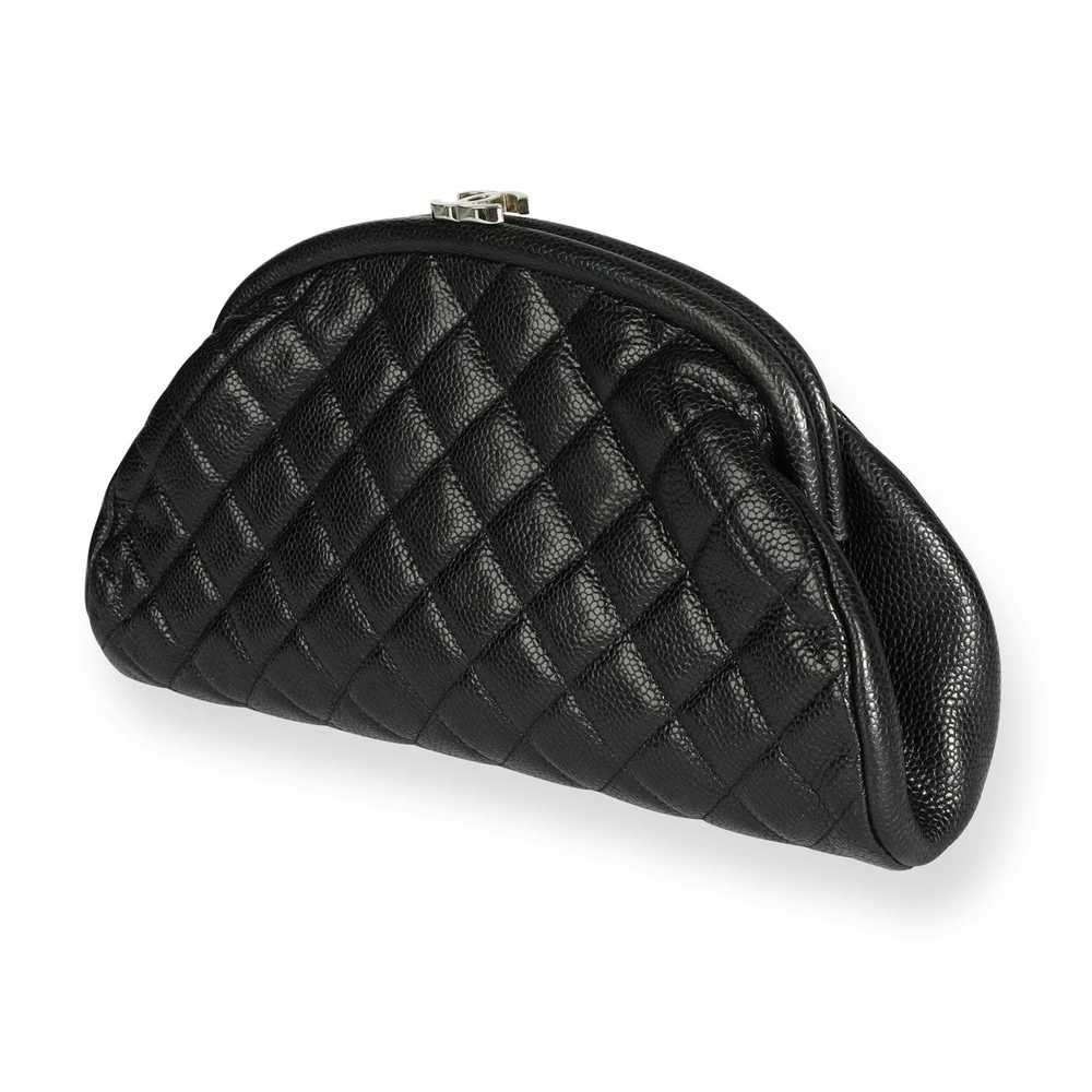 Chanel Chanel Black Caviar Quilted Timeless Clutch - image 2