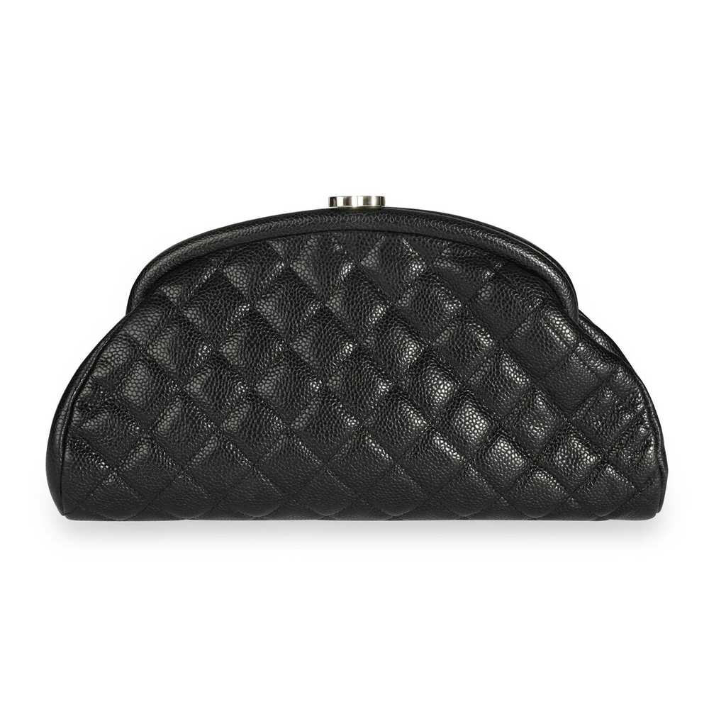 Chanel Chanel Black Caviar Quilted Timeless Clutch - image 3