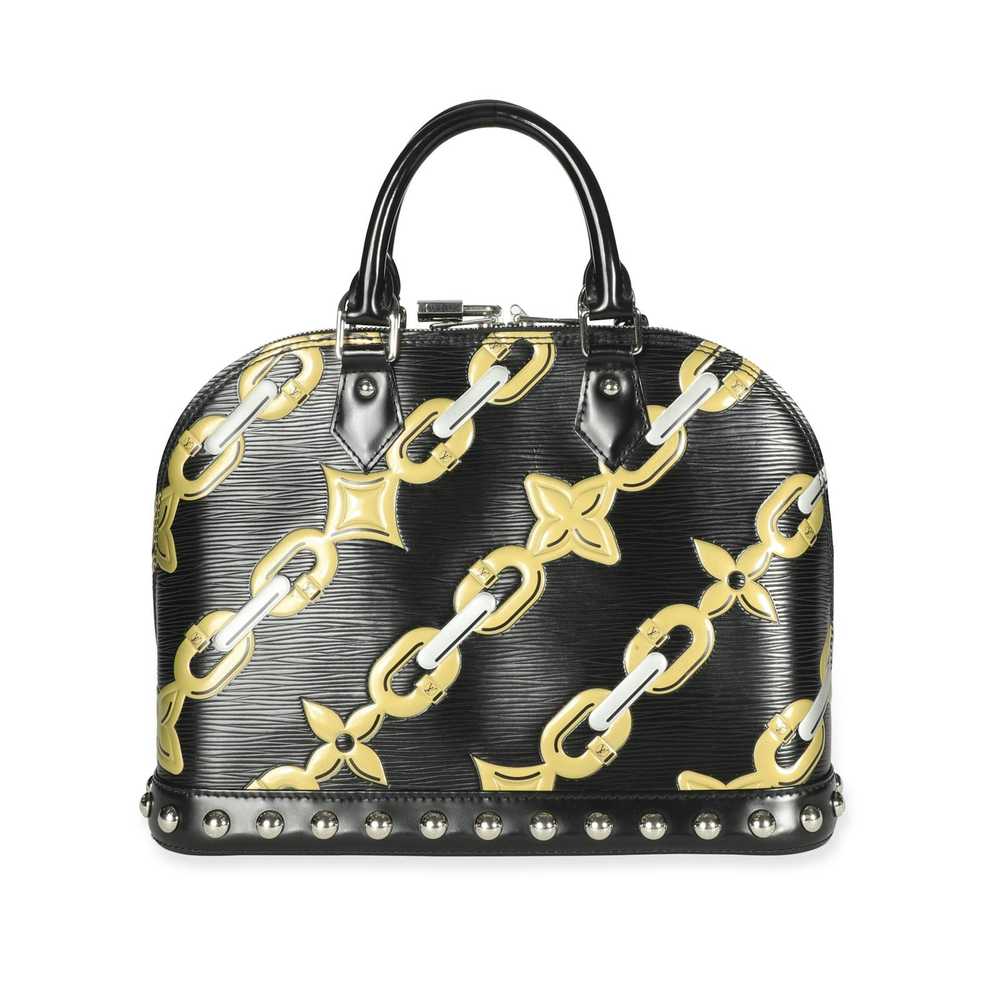 Louis Vuitton Louis Vuitton Black Epi Chain Flowe… - image 3