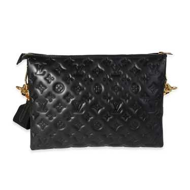 Louis Vuitton Louis Vuitton Black Embossed Lambsk… - image 1