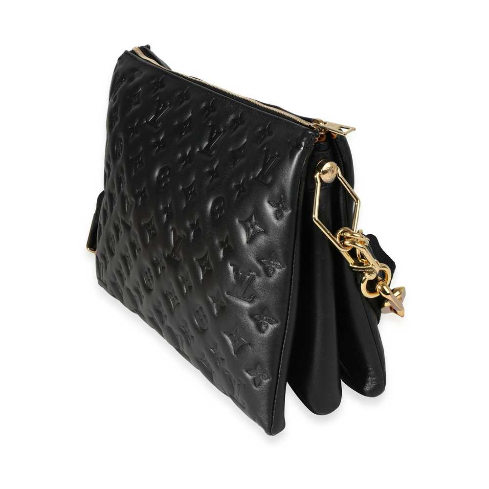 Louis Vuitton Louis Vuitton Black Embossed Lambsk… - image 2