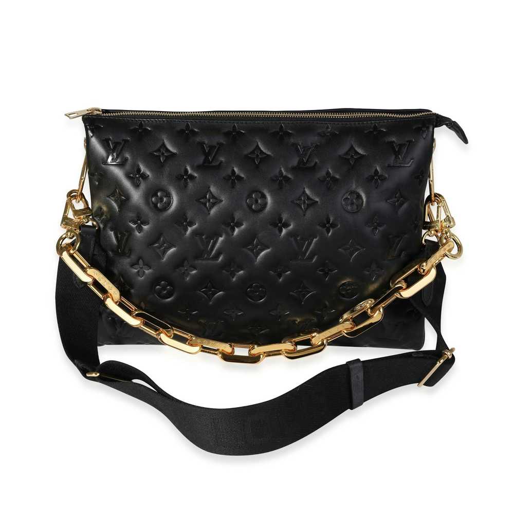 Louis Vuitton Louis Vuitton Black Embossed Lambsk… - image 3