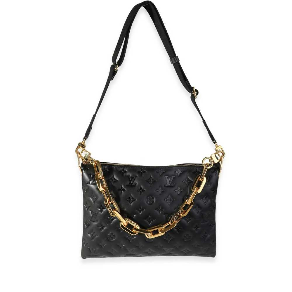 Louis Vuitton Louis Vuitton Black Embossed Lambsk… - image 4