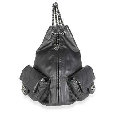 Chanel Chanel Black Calfskin Backpack - image 1