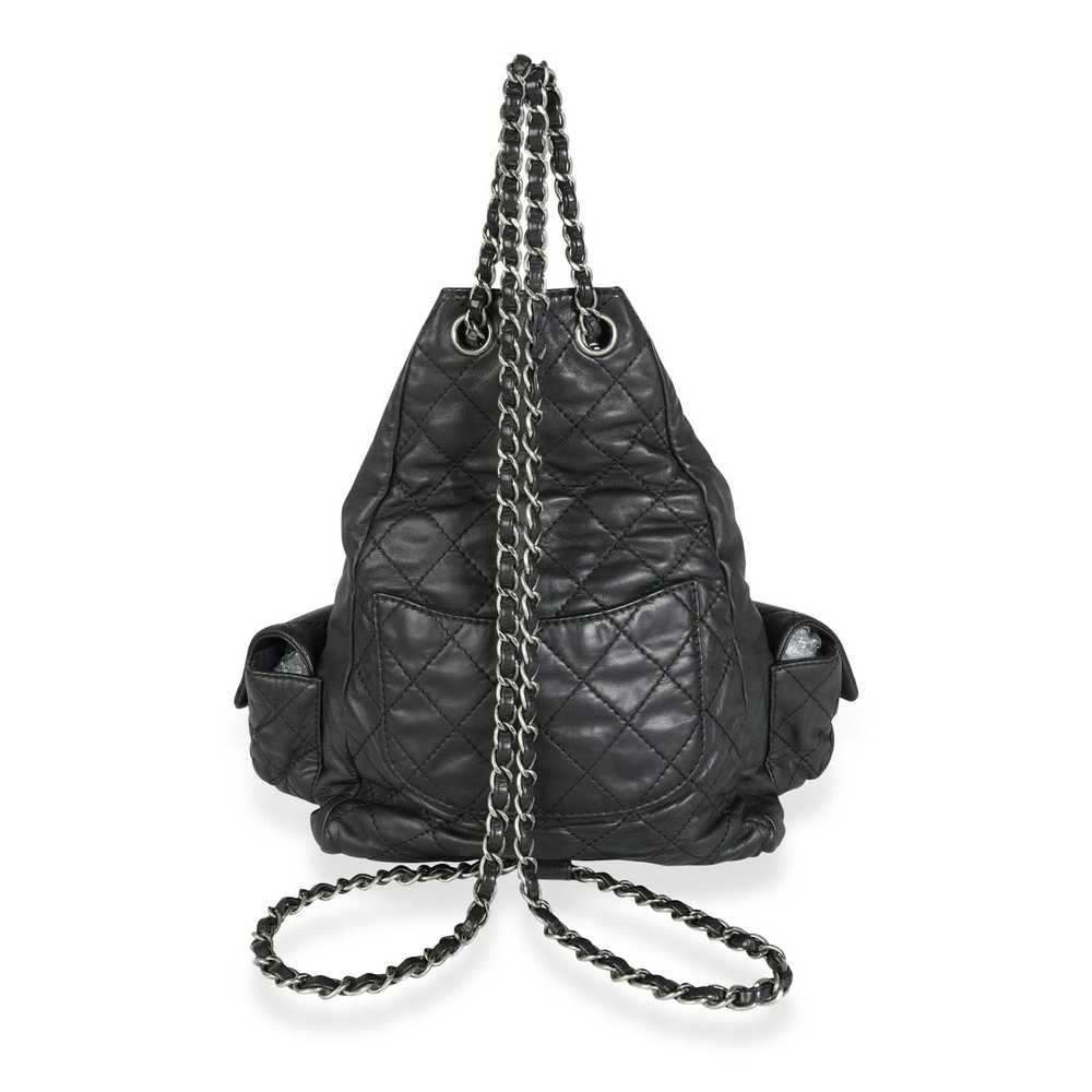Chanel Chanel Black Calfskin Backpack - image 3