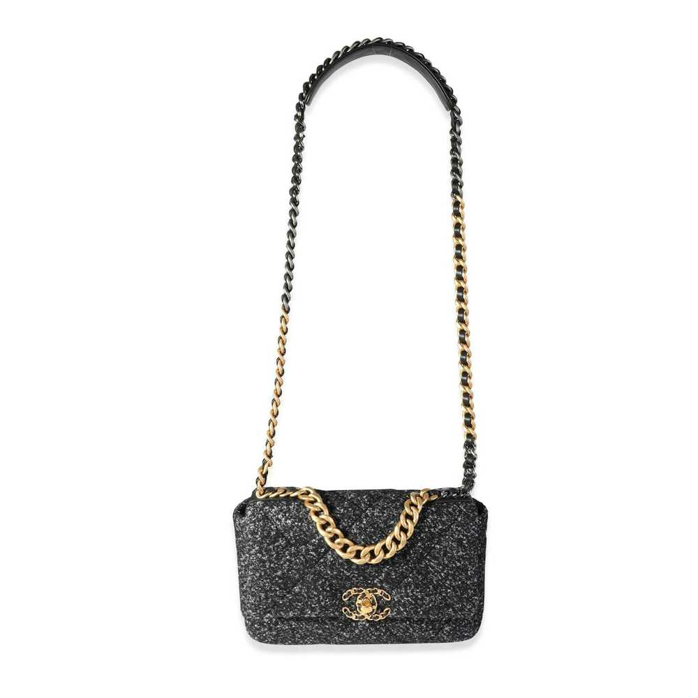 Chanel Chanel Black & Charcoal Boucle Medium Chan… - image 4