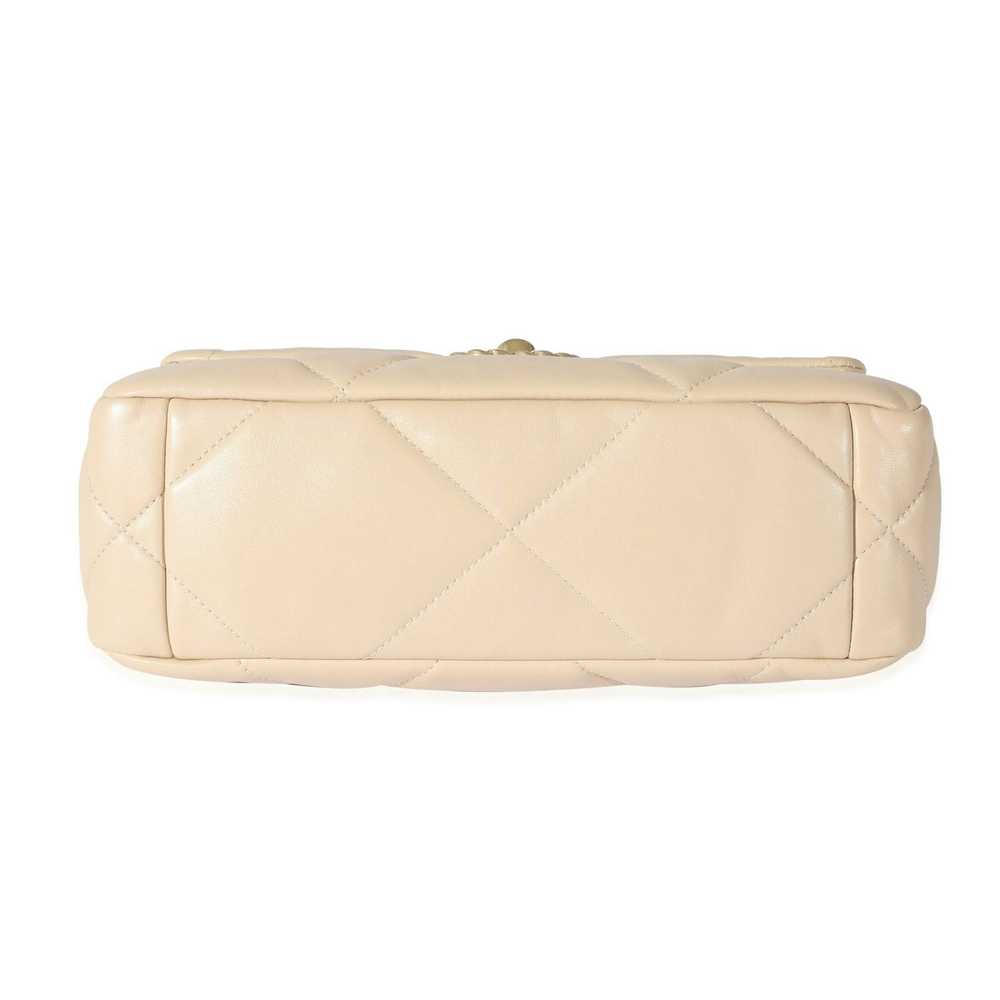 Chanel Chanel Beige Quilted Lambskin Medium Chane… - image 5