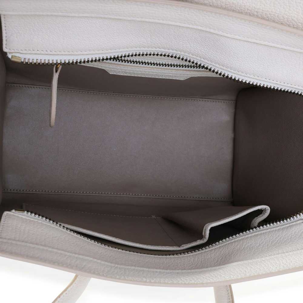 Celine Celine Off-White Chèvre Micro Luggage Tote - image 7