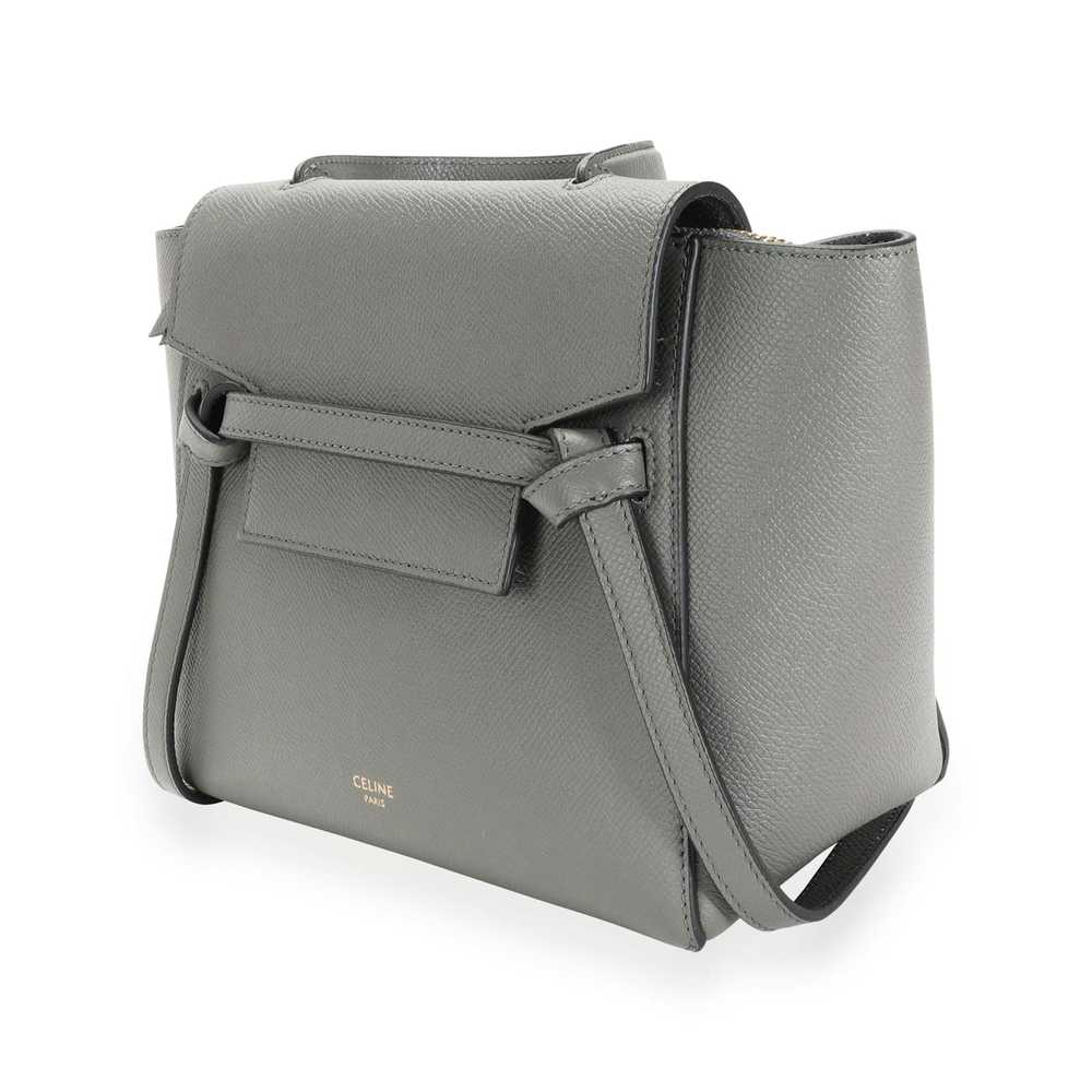 Celine Celine Grey Grained Leather Nano Belt Bag - image 2