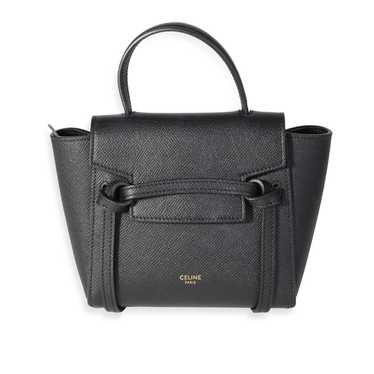 Celine Celine Black Grained Calfskin Pico Belt Bag - image 1