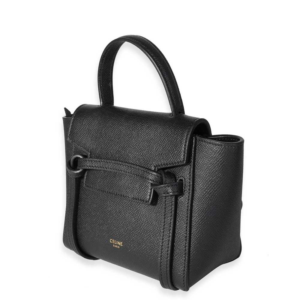 Celine Celine Black Grained Calfskin Pico Belt Bag - image 2