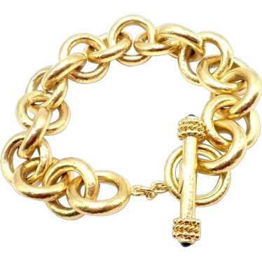 Authentic! Elizabeth Locke 18k Yellow Gold Sapphi… - image 1