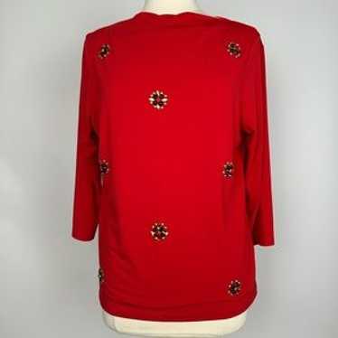 Ruby Rd Red Top Women’s Plus Size L With Details … - image 1