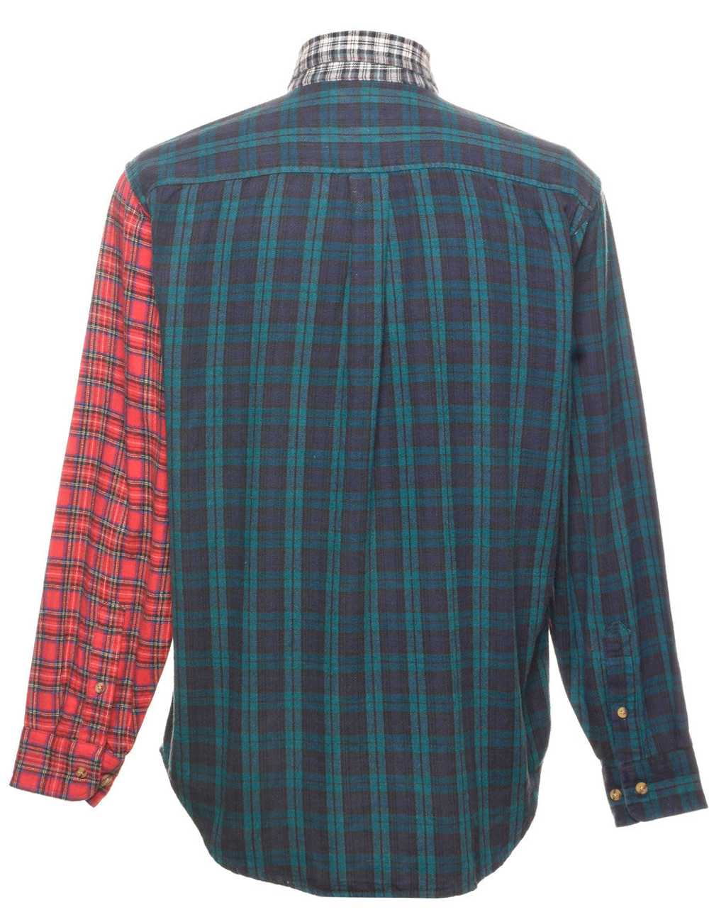 Patchwork Checked Shirt - S - image 2