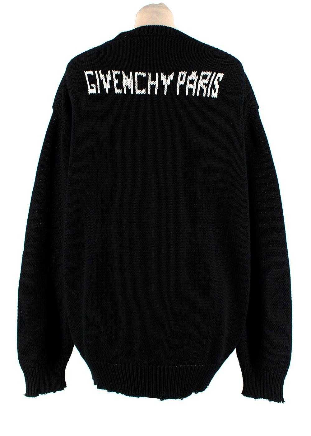 Managed by hewi Givenchy Black Distressed Knitted… - image 2