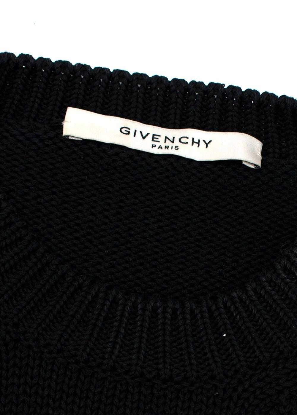 Managed by hewi Givenchy Black Distressed Knitted… - image 8