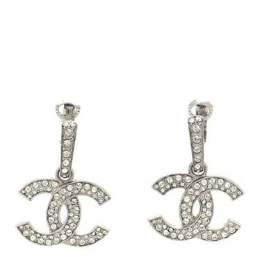 CHANEL Crystal Palais Garnier CC Drop Earrings Si… - image 1