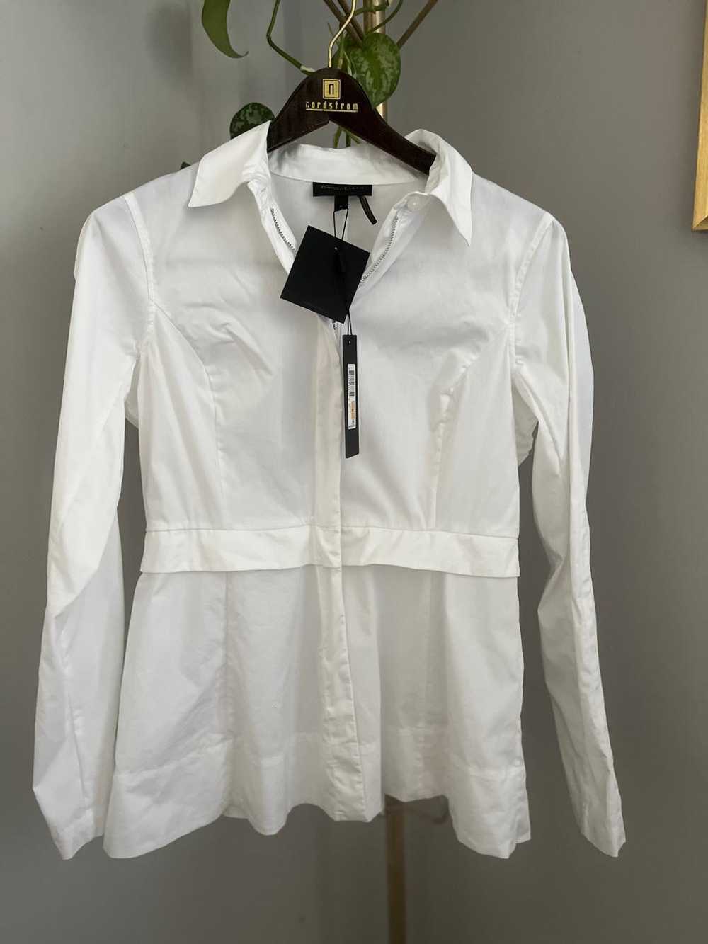 Donna Karan White Collared Zip Top (S) | Used,… - image 1