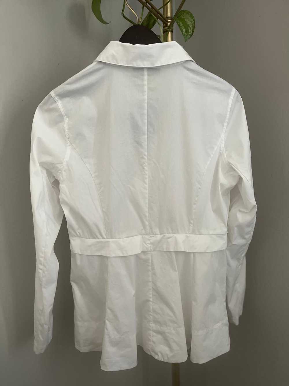 Donna Karan White Collared Zip Top (S) | Used,… - image 2