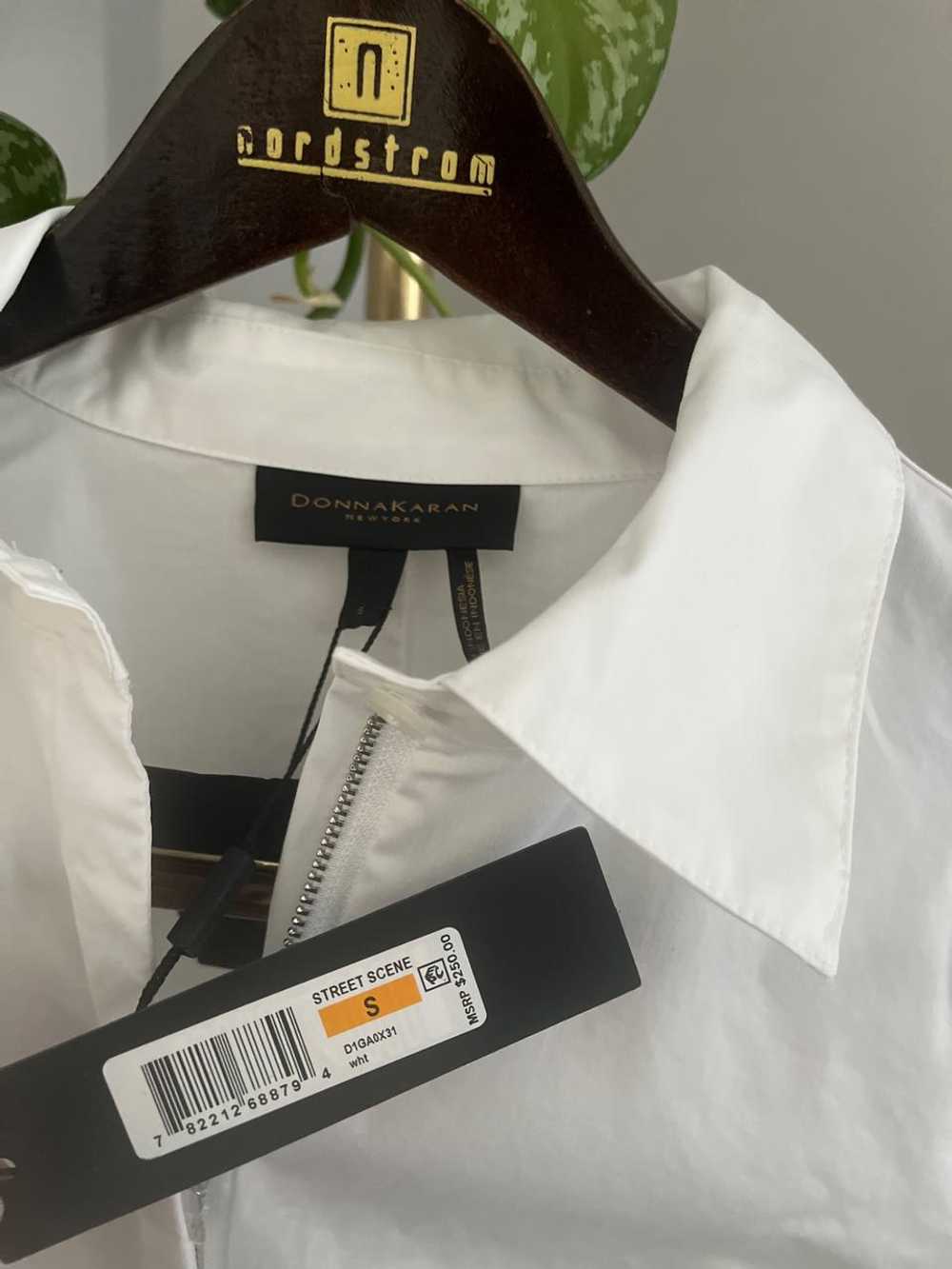 Donna Karan White Collared Zip Top (S) | Used,… - image 4