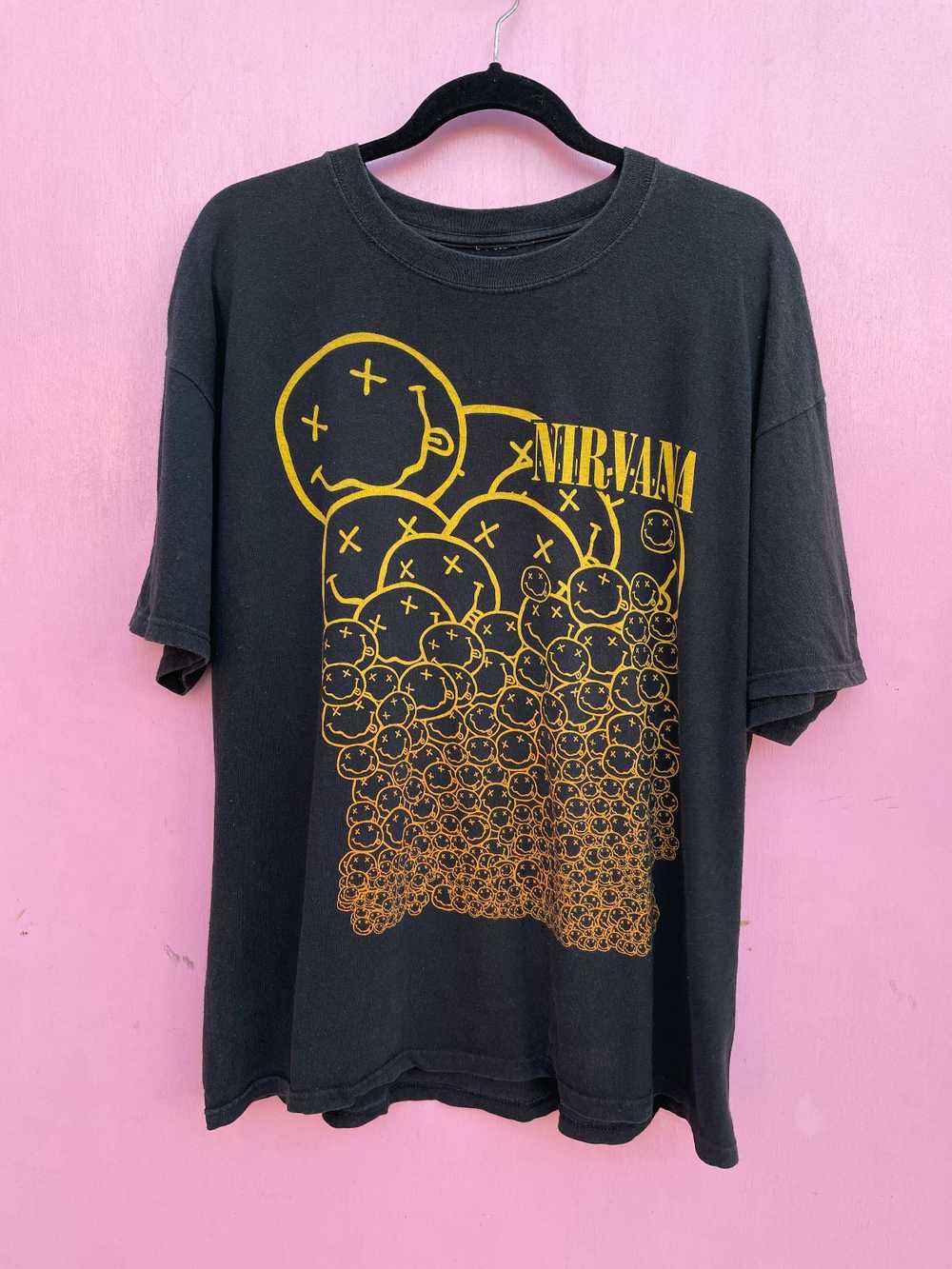 NIRVANA HAPPY FACES GRAPHIC T-SHIRT - image 1