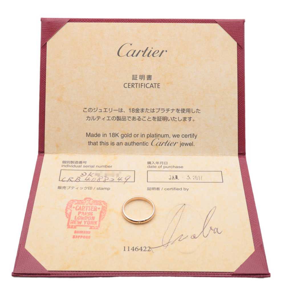 Cartier 1895 Wedding Ring 1P Diamond K18PG Rose G… - image 6