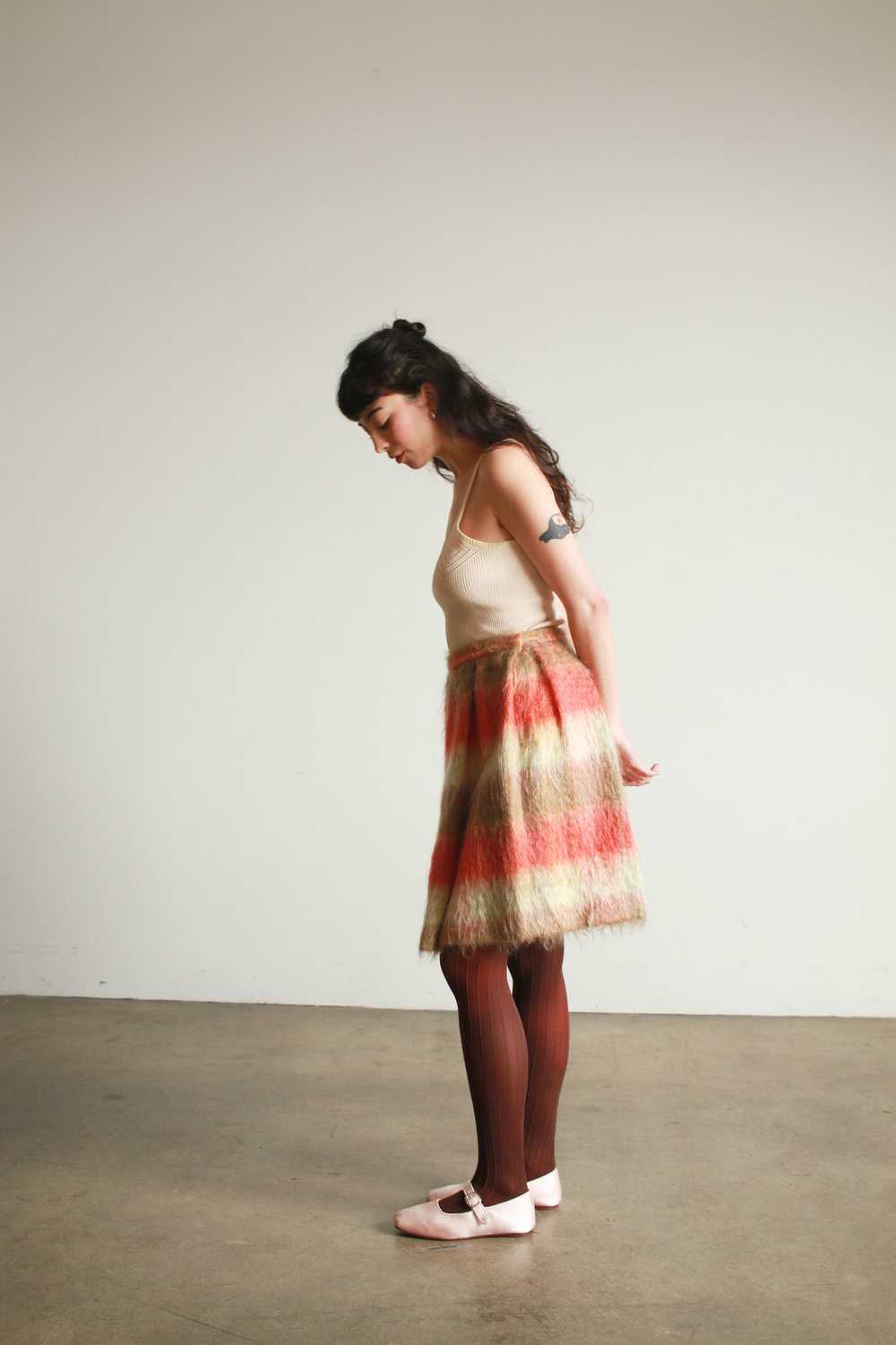 1950s Mohair Striped Midi Skirt - image 3