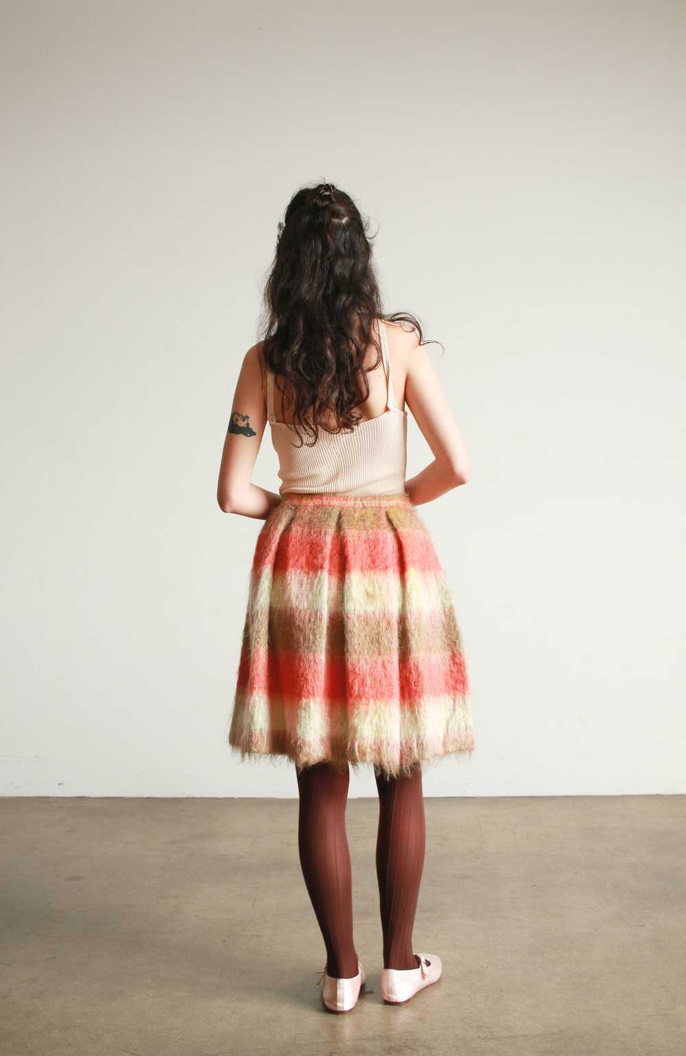 1950s Mohair Striped Midi Skirt - image 5