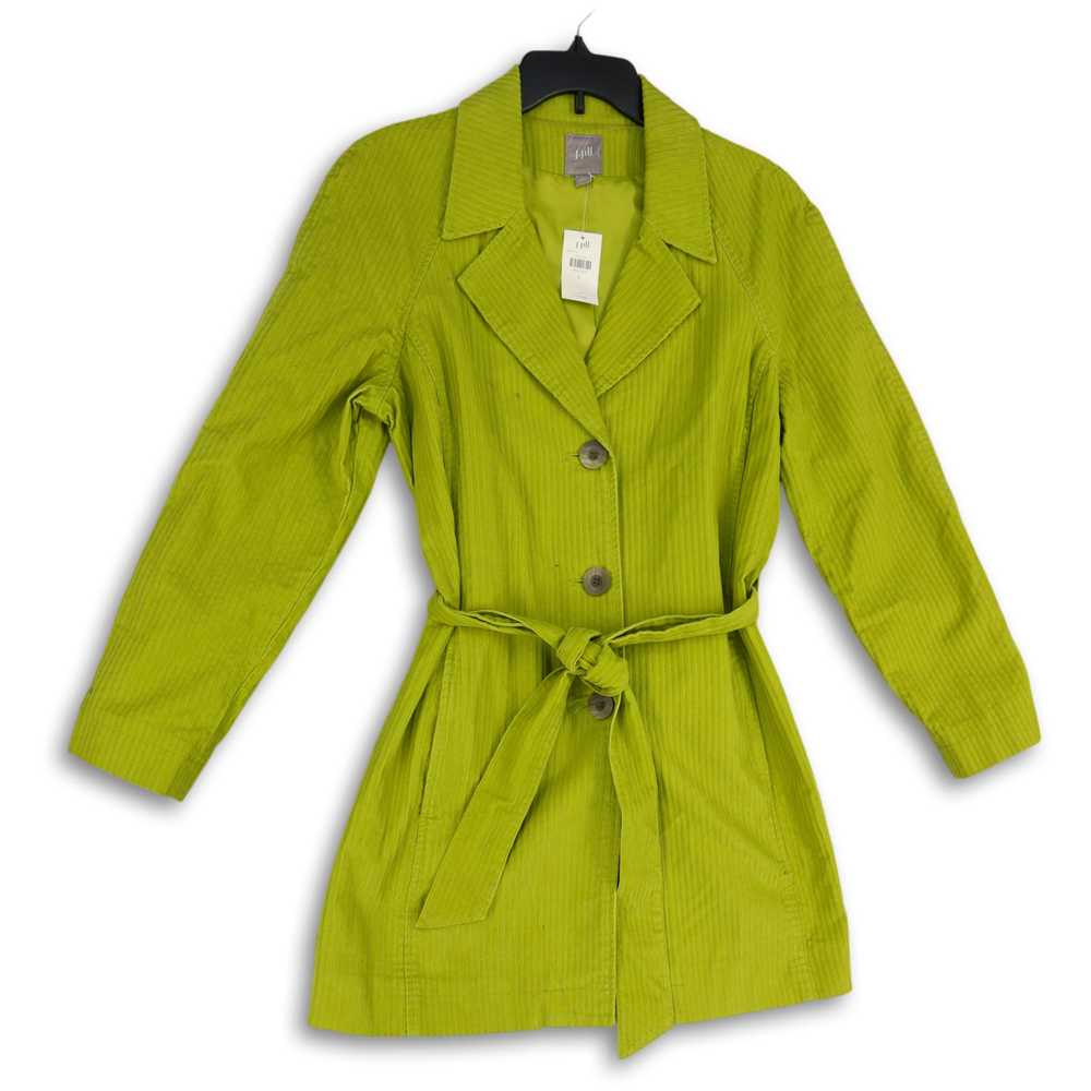 NWT Womens Green Notch Collar Corduroy Long Sleev… - image 1