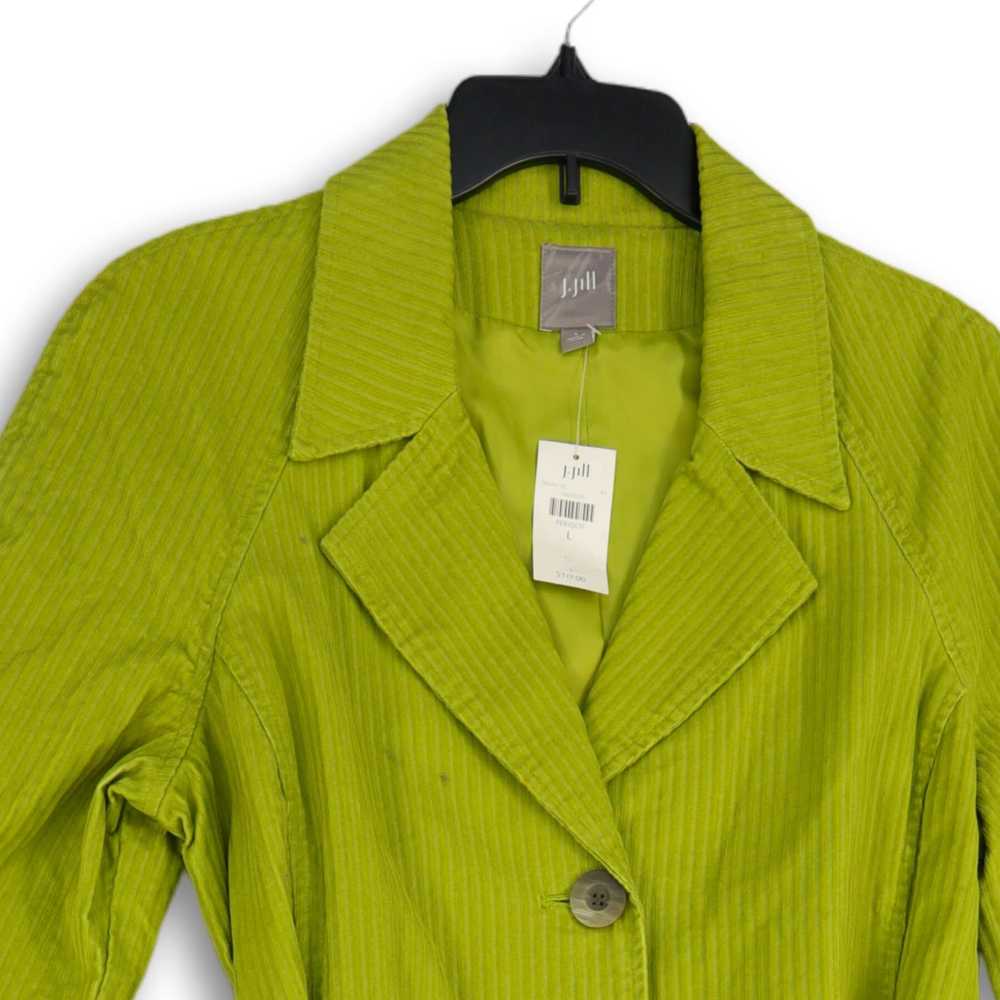 NWT Womens Green Notch Collar Corduroy Long Sleev… - image 3