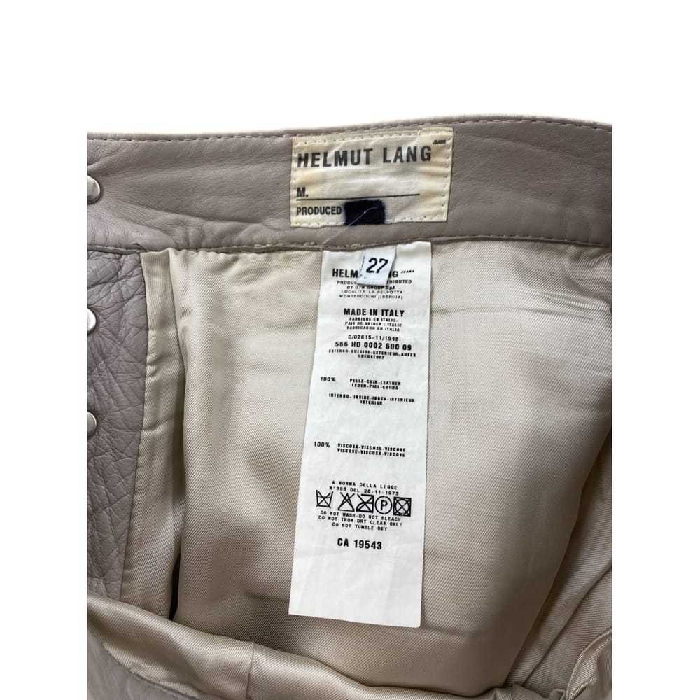 Helmut Lang Leather straight pants - image 2