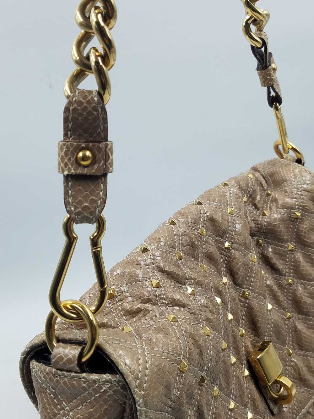 Authentic Marc Jacobs Snakeskin Taupe Shoulder Bag - image 3