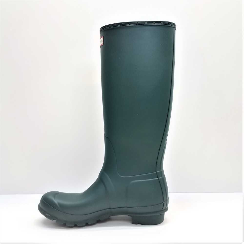 Hunter Rubber Tall Wellington Rain Boots Green 11 - image 2