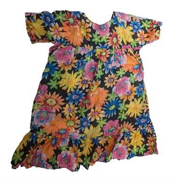 Women's Vintage CW Classics Bright Floral Ruffle … - image 1