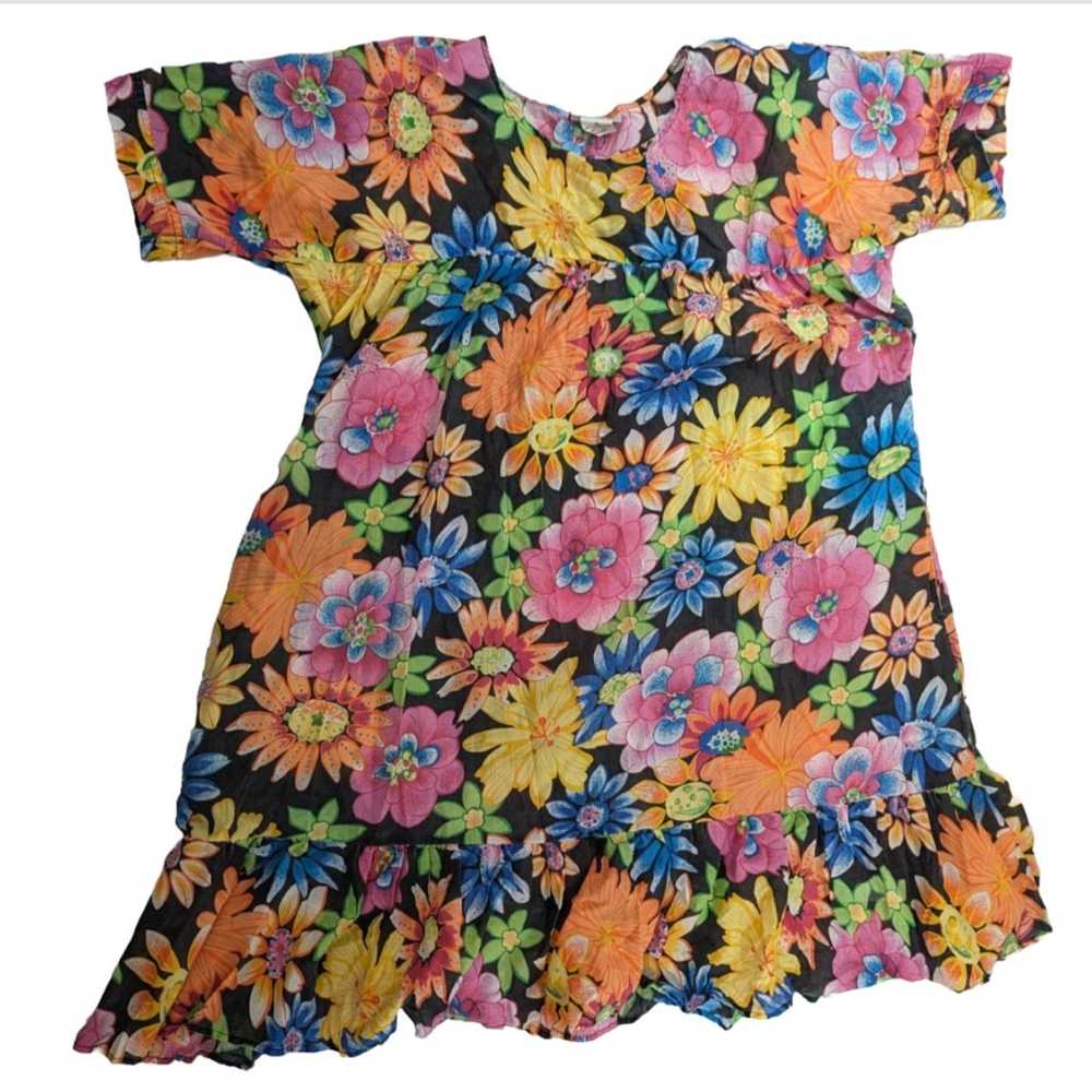 Women's Vintage CW Classics Bright Floral Ruffle … - image 3