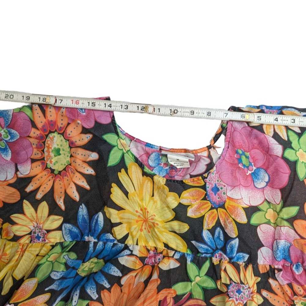 Women's Vintage CW Classics Bright Floral Ruffle … - image 6