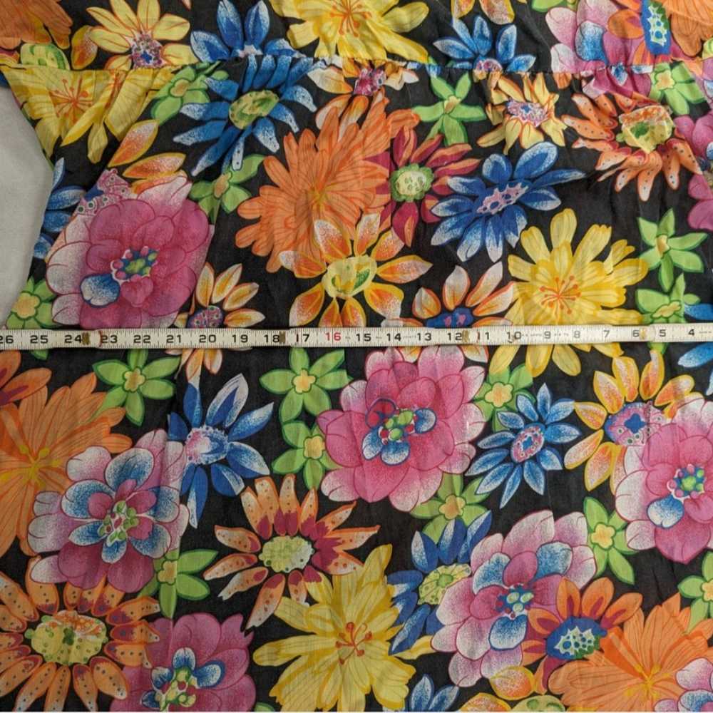 Women's Vintage CW Classics Bright Floral Ruffle … - image 7