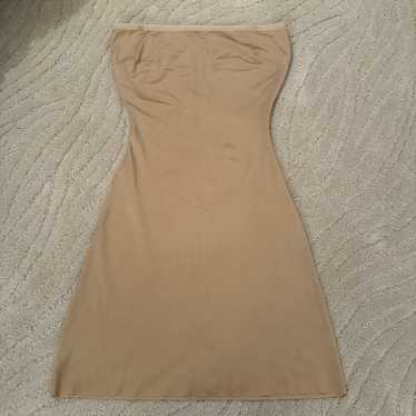 Spanx women's slip dress size M tan strapless 