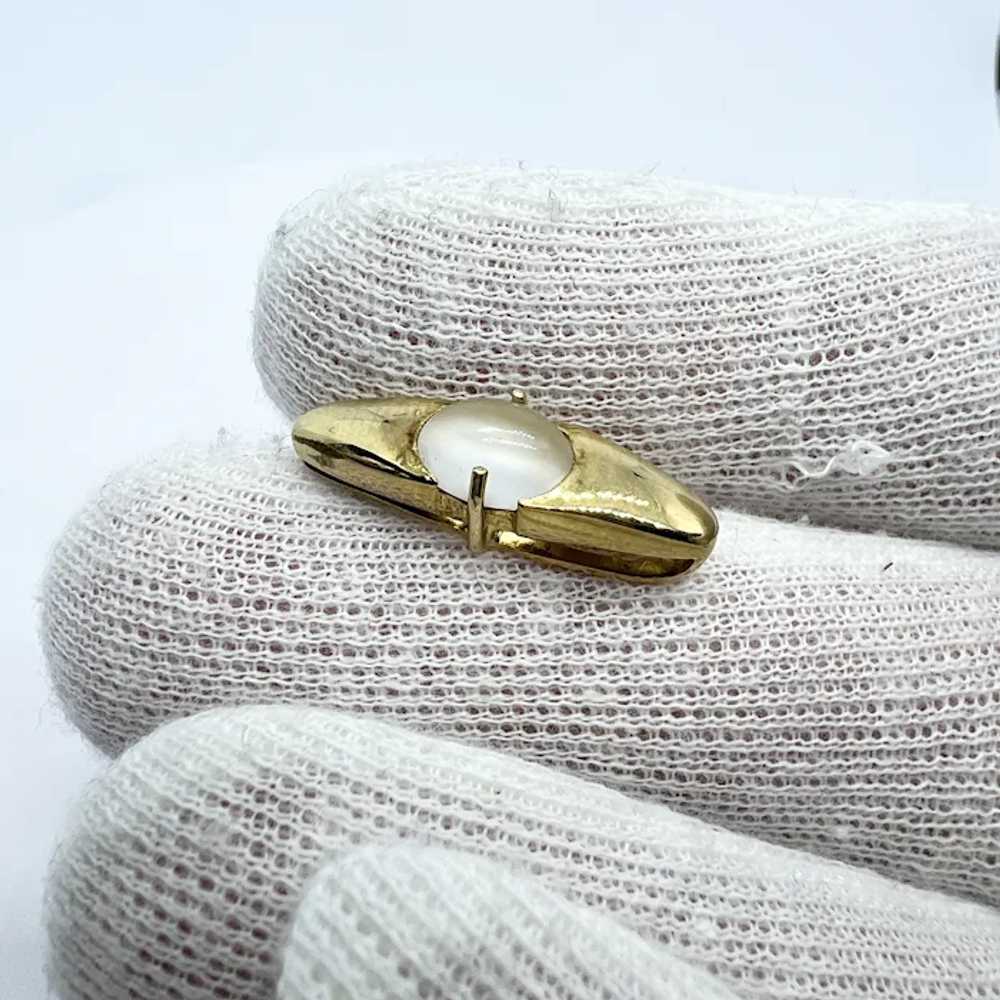 Vintage 14k Gold Moonstone Pendant. - image 5