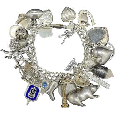 Loaded sterling silver charm bracelet