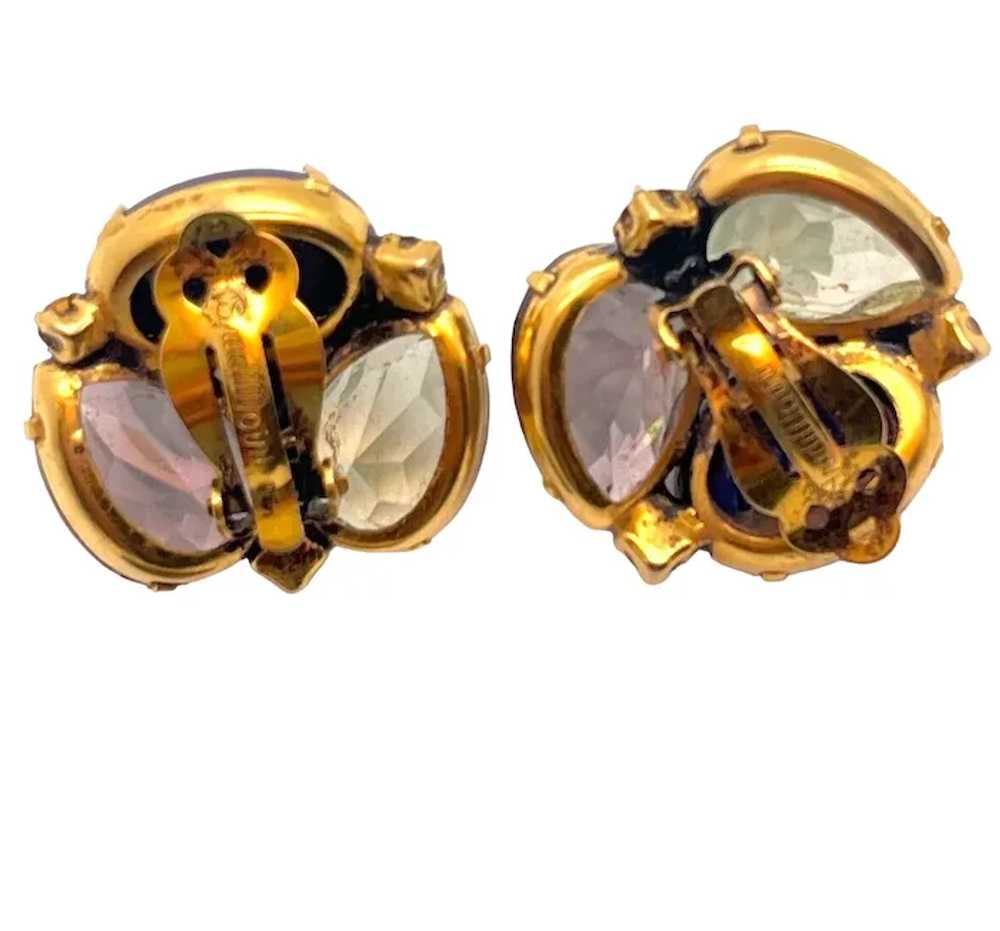 Iradj Moini Pair of Glass Stone Earrings, Lapis B… - image 3