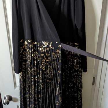 NEW LulaRoe DeAnne Elegant Collection black Pleated Maxi tie Wrap